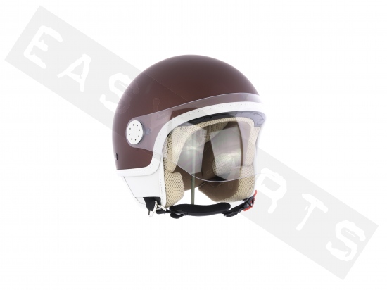 Piaggio Helm Demi Jet VESPA Visor 3.0 50th Anniversary Bruin 139/A